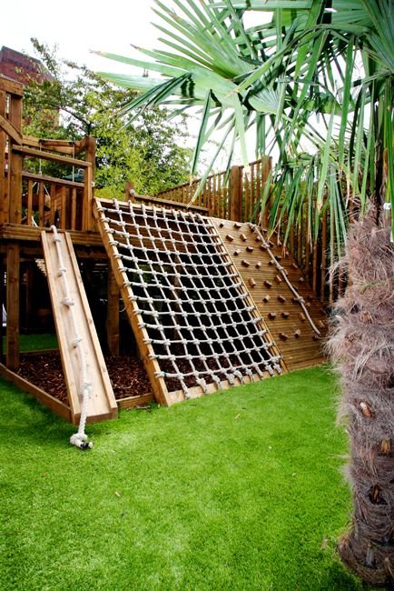 Children's playground ideas: climbing wall